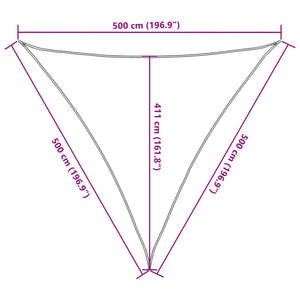 Sonnensegel 160 g/m² Schwarz 5x5x5 m HDPE
