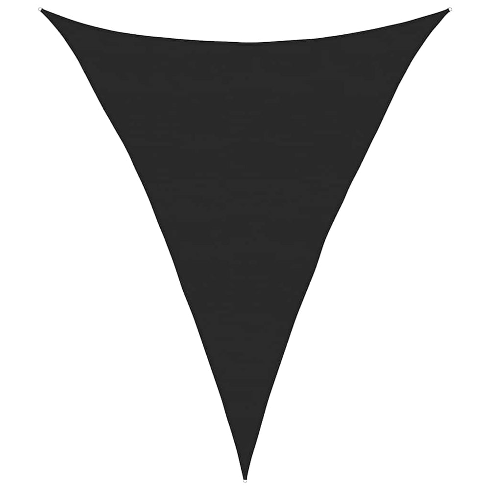 vidaXL Voile d'ombrage triangulaire noir 160 g/m² 5x7x7 m en HDPE