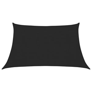 Sonnensegel 160 g/m² Schwarz 3/4x2 m HDPE