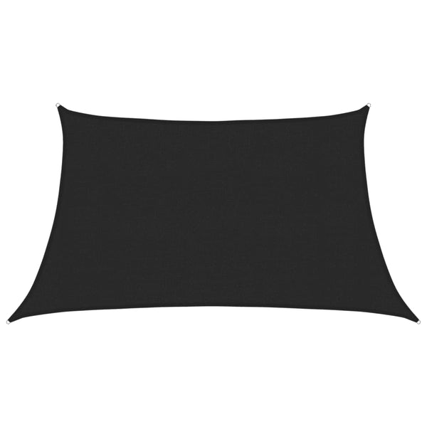 Sonnensegel 160 g/m² Schwarz 3/4x2 m HDPE