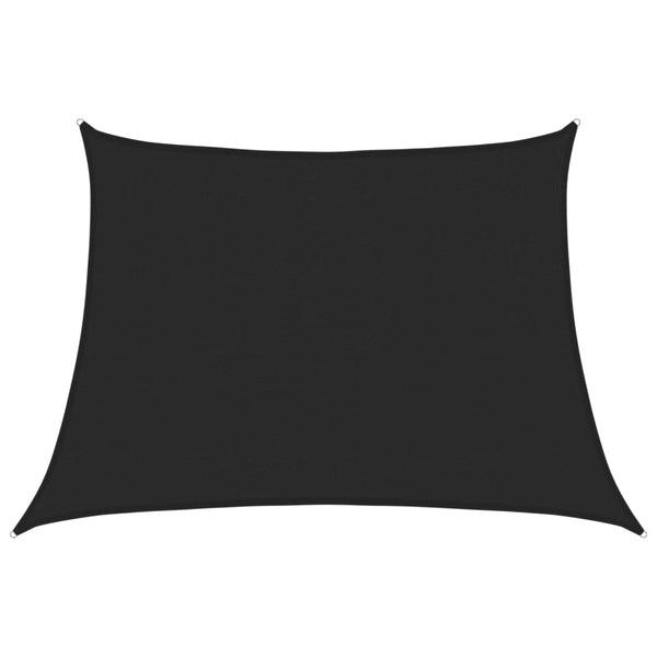Sonnensegel 160 g/m² Schwarz 4/5x3 m HDPE