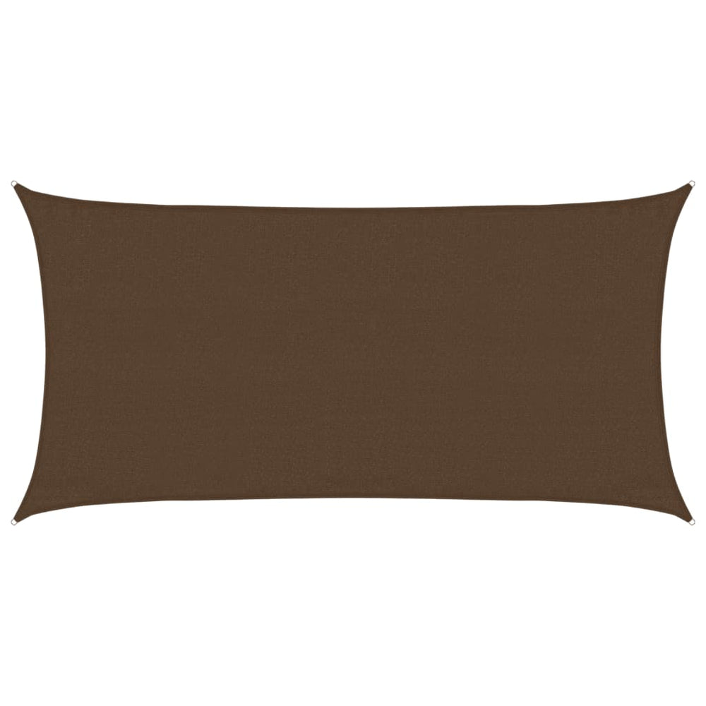 vidaXL Voile d'ombrage 160 g/m² marron 3x6 m HDPE