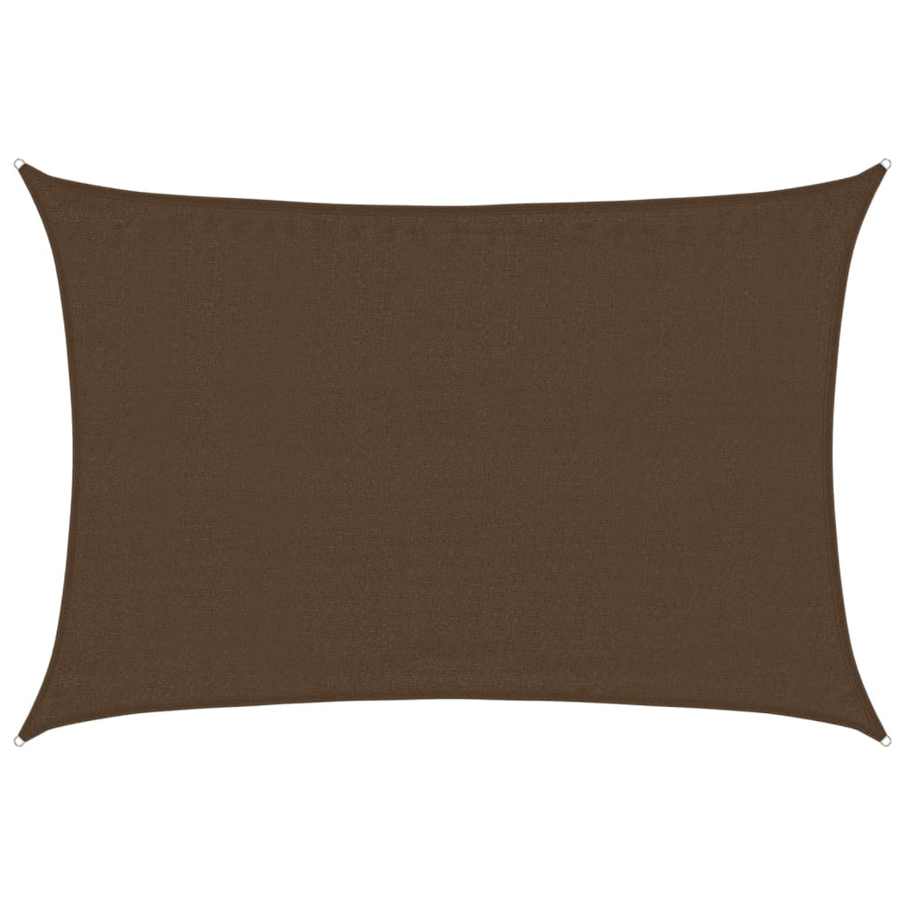 vidaXL Voile d'ombrage 160 g/m² Marron 3,5x5 m HDPE
