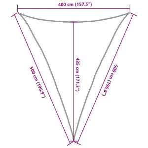 vidaXL Voile d'ombrage 160 g/m² Marron 4x5x5 m HDPE
