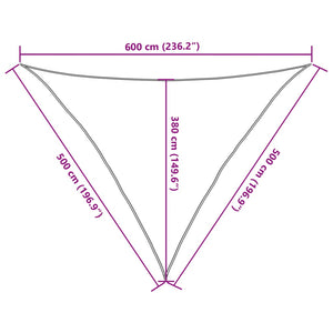 Sonnensegel 160 g/m² Braun 5x5x6 m HDPE