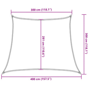 Sonnensegel 160 g/m² Braun 3/4x3 m HDPE