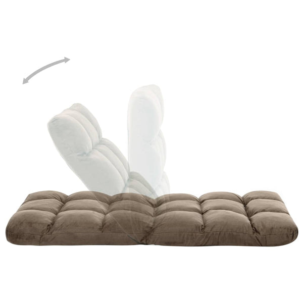 Faltbarer Bodenstuhl Taupe Mikrofaser
