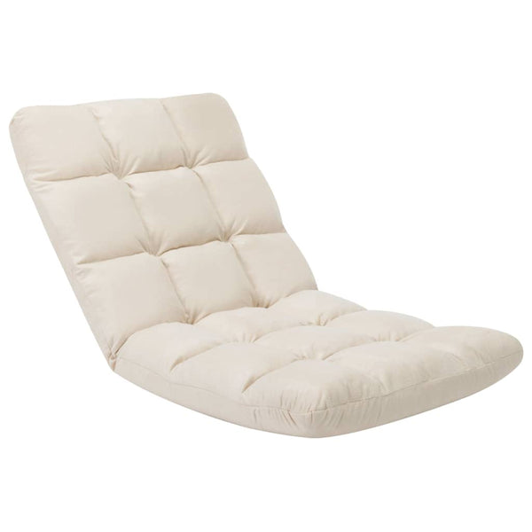 Faltbarer Bodenstuhl Creme Mikrofaser