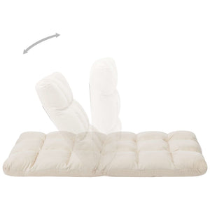 Faltbarer Bodenstuhl Creme Mikrofaser