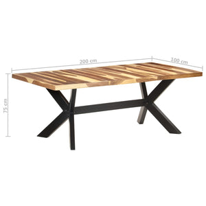 Esstisch Massivholz Honigfarben 200x100 cm