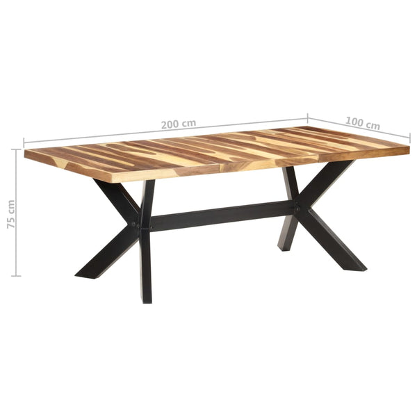Esstisch Massivholz Honigfarben 200x100 cm