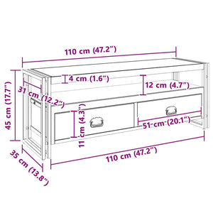 TV-Schrank Massivholz Honigfarben 120 cm