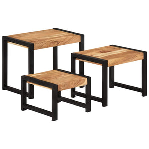 Satztische 3er Set Massivholz