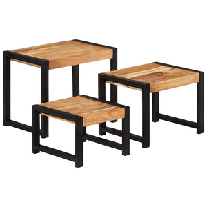 Satztische 3er Set Massivholz