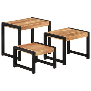 Satztische 3er Set Massivholz