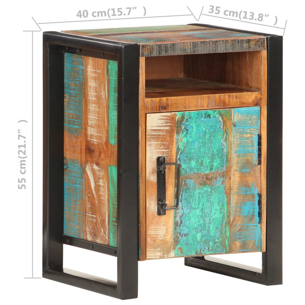 Massivholz Nachttisch Altholz 40x35x55 cm