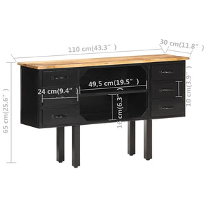 Sideboard aus Mango-Holz und Stahl, 110 cm
