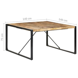 Esstisch Raues Mangoholz 140x140 cm