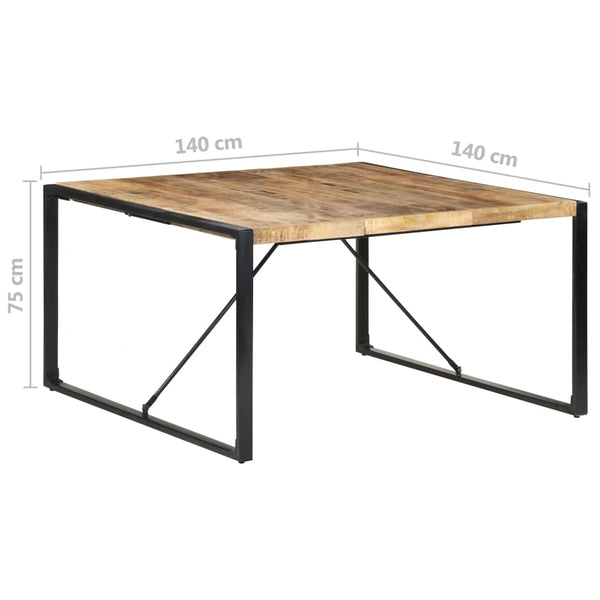 Esstisch Raues Mangoholz 140x140 cm