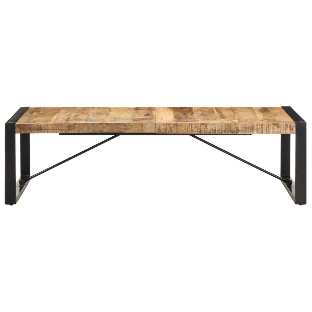 vidaXL Table basse 140x70x40 cm Bois de manguier brut
