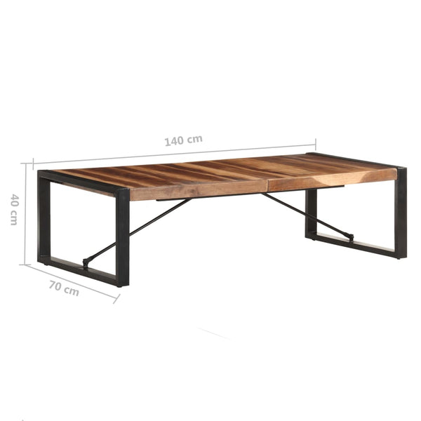 Massivholz Couchtisch 140x70 cm