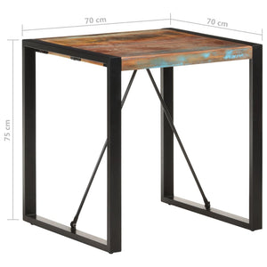 Esstisch 70x70 cm Recyceltes Massivholz