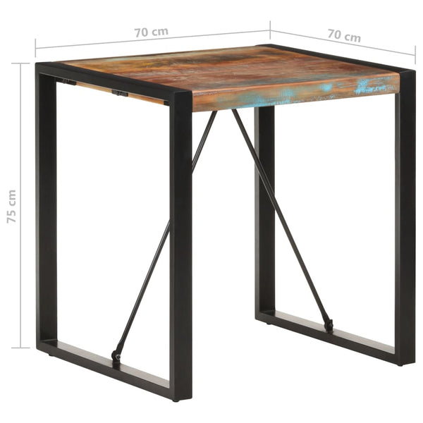 Esstisch 70x70 cm Recyceltes Massivholz