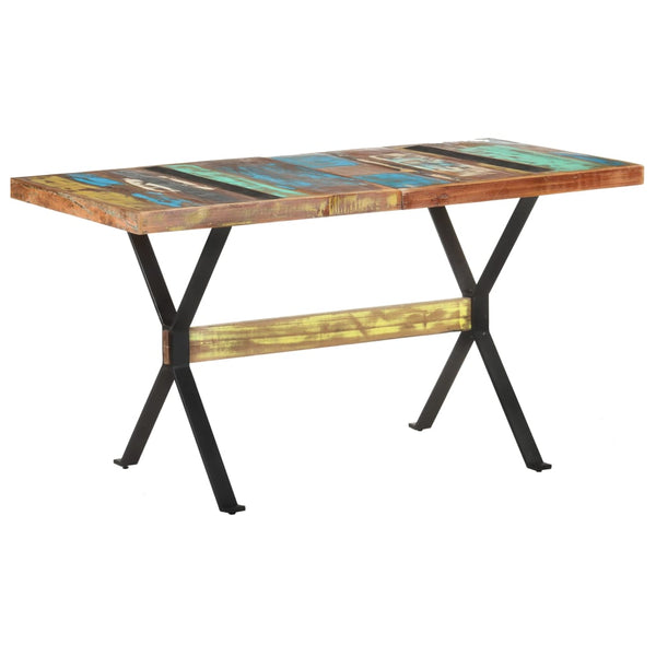 vidaXL Table de salle à manger 140x70x76 cm bois de récupération massif