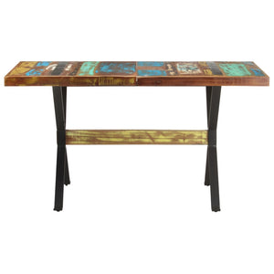 vidaXL Table de salle à manger 140x70x76 cm bois de récupération massif