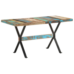 vidaXL Table de salle à manger 140x70x76 cm bois de récupération massif