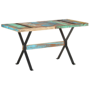 vidaXL Table de salle à manger 140x70x76 cm bois de récupération massif