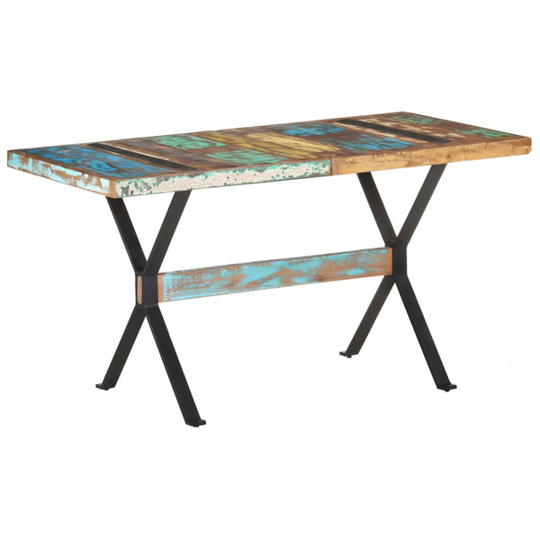 vidaXL Table de salle à manger 140x70x76 cm bois de récupération massif