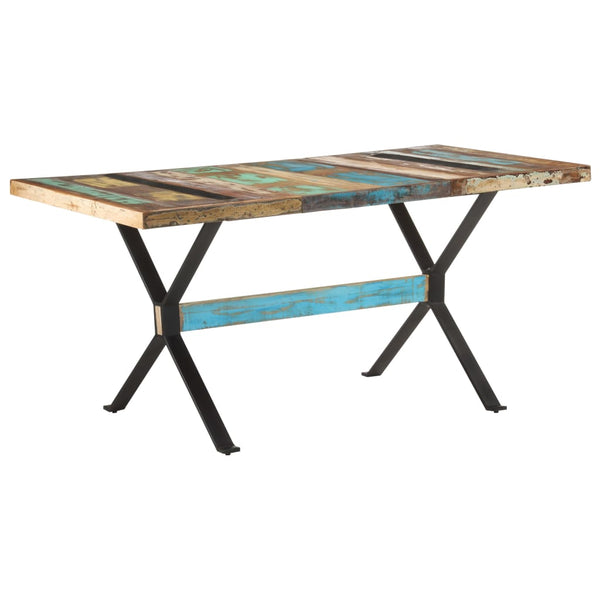 vidaXL Table de salle à manger 160x80x76 cm Bois de récupération massif