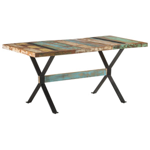 vidaXL Table de salle à manger 160x80x76 cm Bois de récupération massif