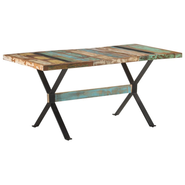vidaXL Table de salle à manger 160x80x76 cm Bois de récupération massif