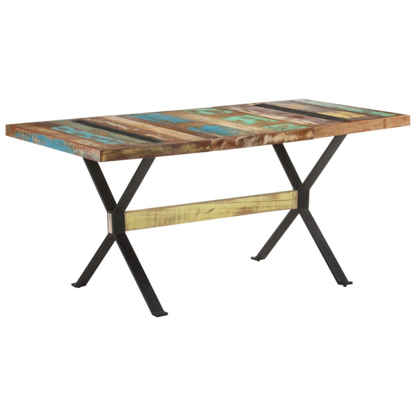 vidaXL Table de salle à manger 160x80x76 cm Bois de récupération massif