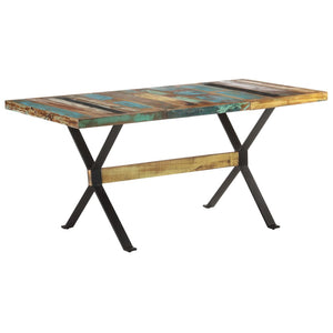 vidaXL Table de salle à manger 160x80x76 cm Bois de récupération massif