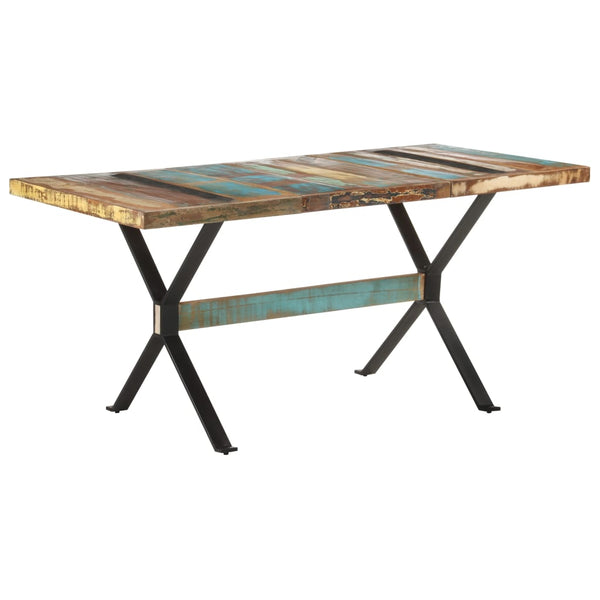 vidaXL Table de salle à manger 160x80x76 cm Bois de récupération massif