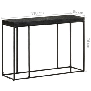 Schwarzer Konsolentisch 110 cm Akazie Mango Massivholz