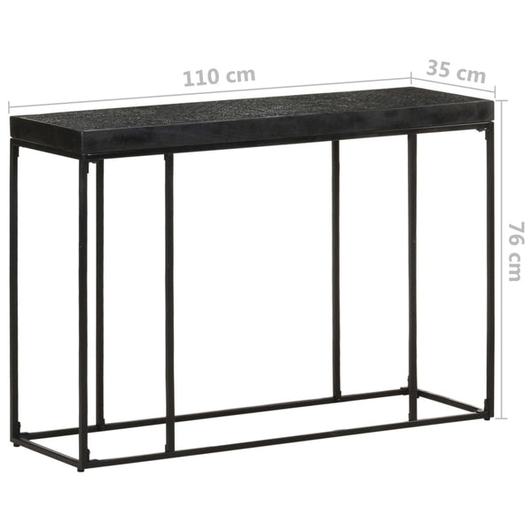 Schwarzer Konsolentisch 110 cm Akazie Mango Massivholz