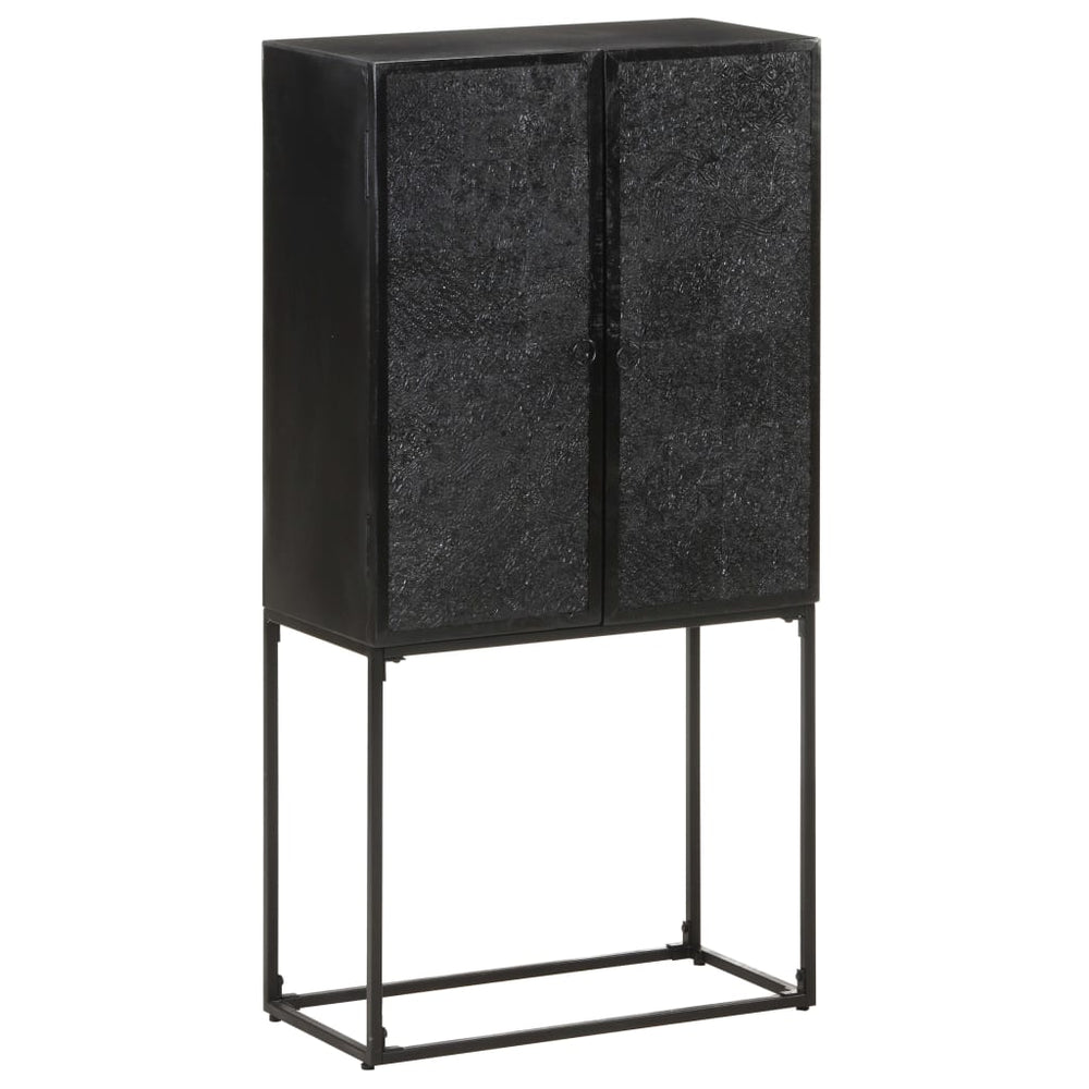Schwarzes Sideboard 60x120cm Massivholz