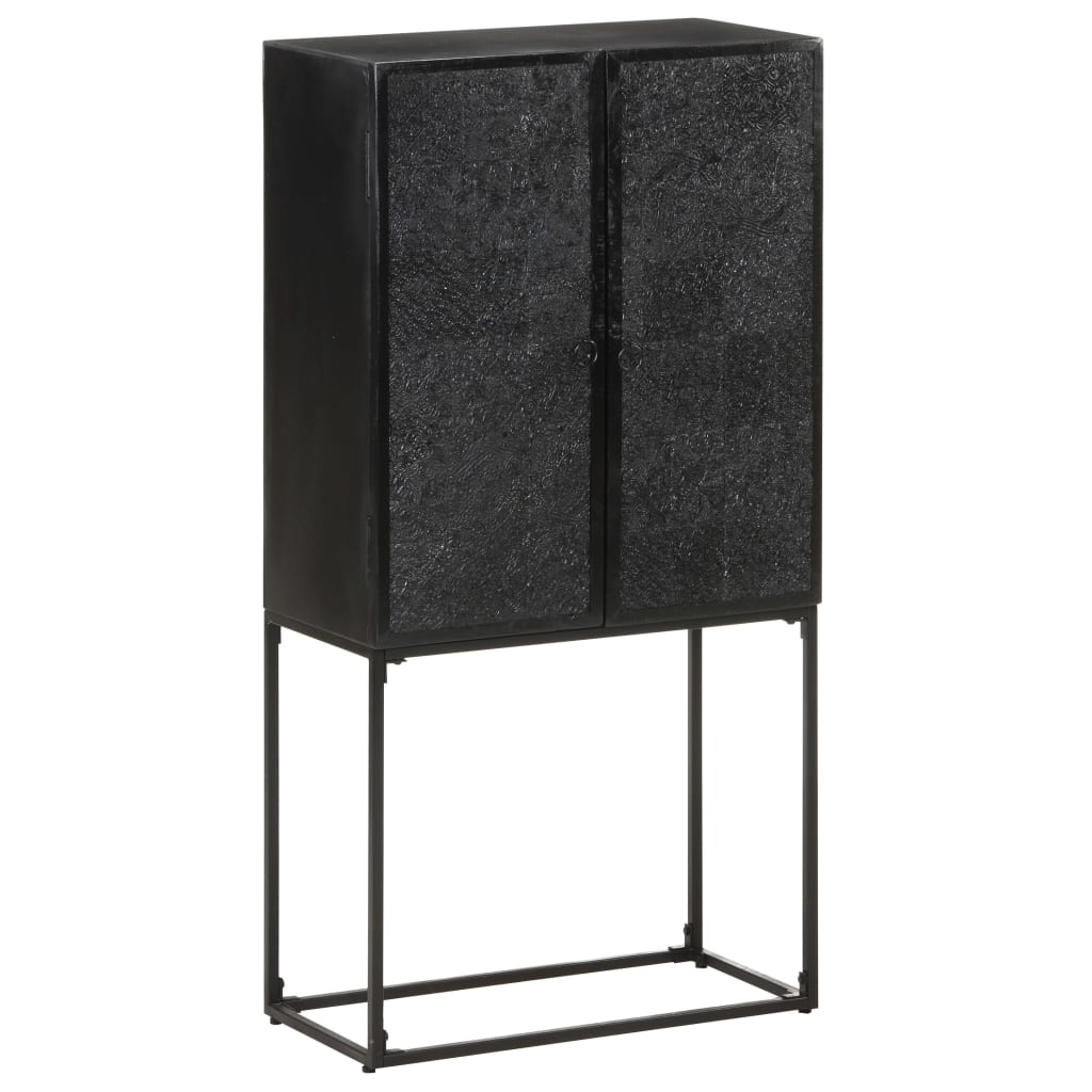 Schwarzes Sideboard 60x120cm Massivholz