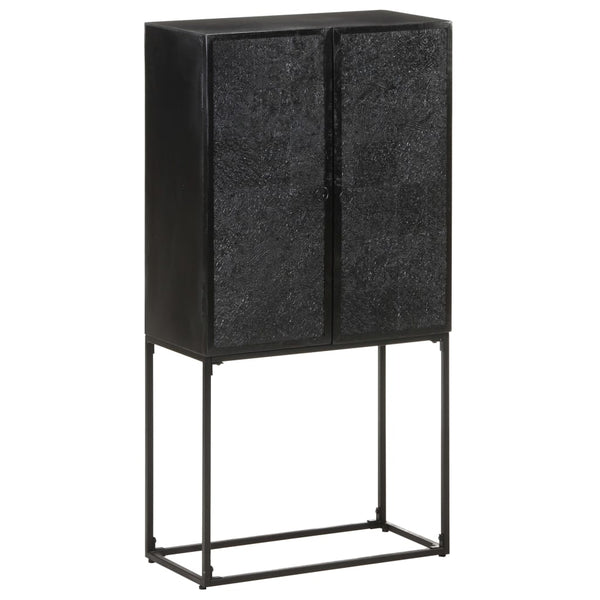 Schwarzes Sideboard 60x120cm Massivholz