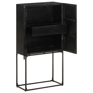 Schwarzes Sideboard 60x120cm Massivholz