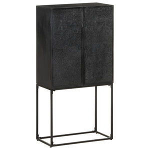 Schwarzes Sideboard 60x120cm Massivholz