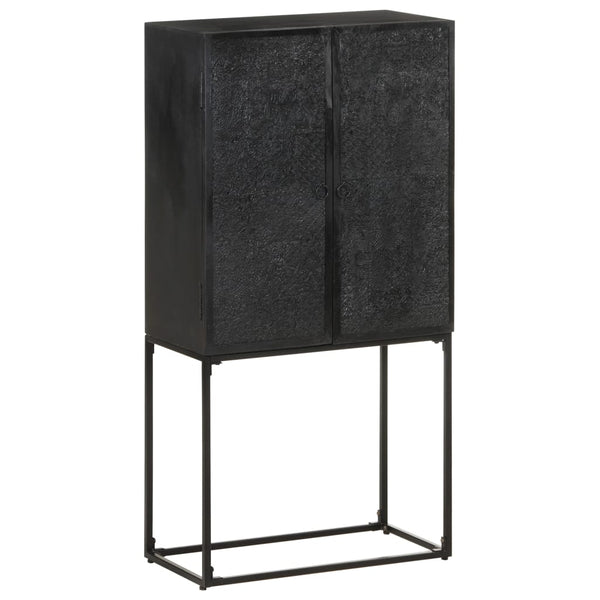 Schwarzes Sideboard 60x120cm Massivholz