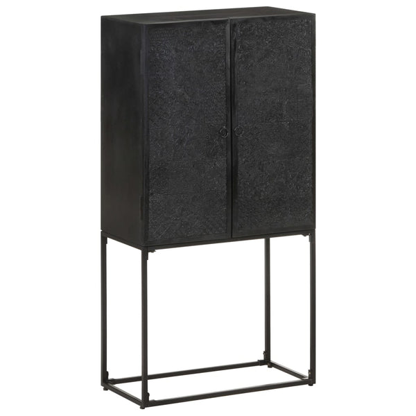Schwarzes Sideboard 60x120cm Massivholz