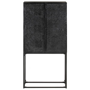 Schwarzes Sideboard 60x120cm Massivholz