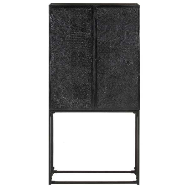 Schwarzes Sideboard 60x120cm Massivholz
