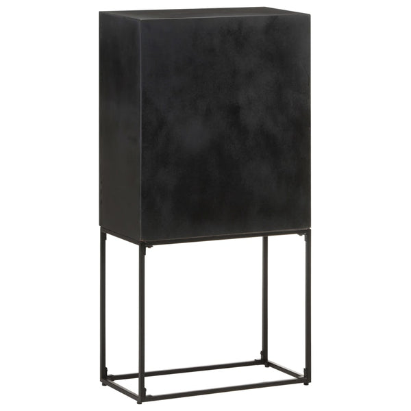 Schwarzes Sideboard 60x120cm Massivholz